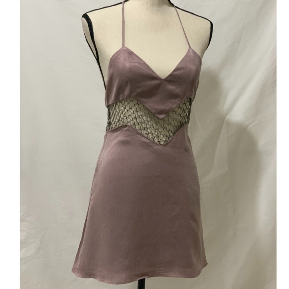 h:ours Mauve Purple Bodycon Mini dress Size XS
